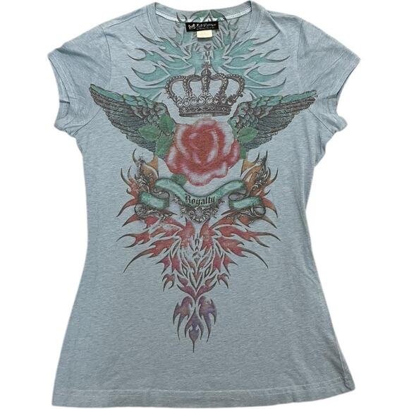 Self Esteem Y2K Royalty Cyber Punk Romantic Royal Top - Picture 1 of 2